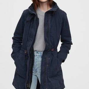 Navy fuzzy jacket